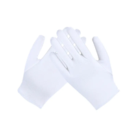 Gants d'étiquette blancs fins en coton pour les serveurs, les conducteurs, les travailleurs de la bijouterie, les mitaines, l'absorption de la sueur
