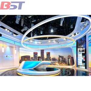 अनुकूलित अद्वितीय पारदर्शी पत्थर टीवी प्रसारण स्टूडियो टेबल डेस्क लाइव ऑनलाइन समाचार डेस्क प्रकाश टीवी का नेतृत्व किया - Product Image 3