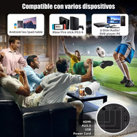 YDH-HY300 Pro Mini projecteur intelligent portable 4K double Wi-Fi 6 pour utilisation en extérieur, Android 11, home cinéma avec prise US, hybride HY300PRO
