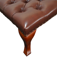 Fauteuil convertible en cuir, style rétro européen et américain, avec repose-pieds, dossier haut, fauteuil avec aile, pour le salon