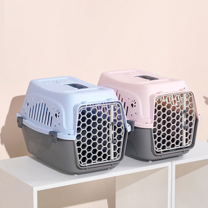 Storage Transport Plastic Dog Travel Carrier Box Cat Dog Crate Pet Cages