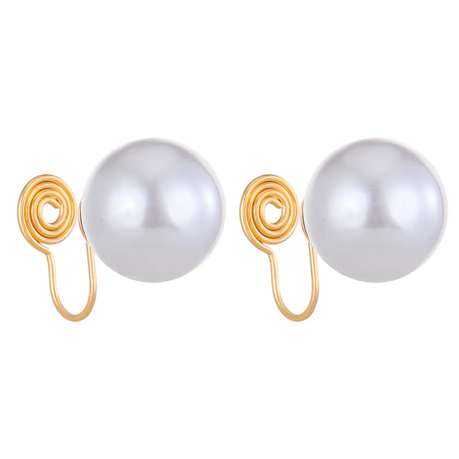 DAIHE 2024 Pearl Ear Clip Earrings Design Sense Retro Mosquito Incense Disc Ear Clip Fashion Jewelry Earrings