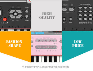 Clavier de piano électronique pour enfants, 61 touches, avec pupitre <span class=keywords><strong>et</strong></span> microphone - Product Image 4