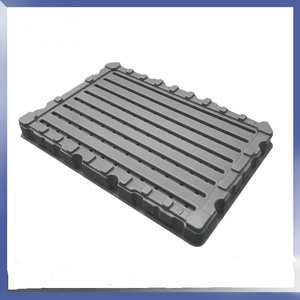 ถาดพลาสติก PET ป้องกันไฟฟ้าสถิตย์ สำหรับบรรจุภัณฑ์ PCB แบบสี่เหลี่ยมผืนผ้า สำหรับจัดเก็บชิ้นส่วน - Product Image 2