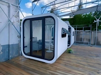 Abri isolé d'extérieur préfabriqué, studio de jardin, bureau mobile, conception résistante aux intempéries, installation facile