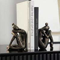 Porte-livres décoratifs personnalisés en or, porte-livres en résine robuste avec peinture dorée métallique pour étagères, maison, bureau