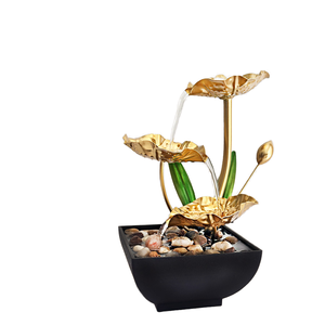 <span class=keywords><strong>Stagno</strong></span> di loto in ferro battuto moderno di lusso da tavolo fontana levigata morbido soggiorno ufficio casa bella circolazione al chiaro di luna - Product Image 4