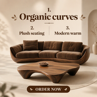 Canapé sectionnel Timberight de style nordique, luxe léger, en bois massif, tissu amovible et lavable, rembourrage en éponge haute densité, pour salon
