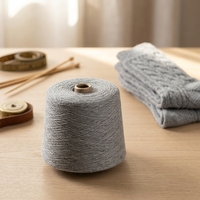 In Stock 2# Grey 16S 100% Polyester Yarn for Sock Knitting