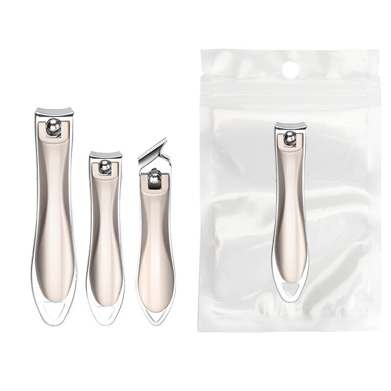 ปากเฉียงขนาดกลาง 7 ซม. กระเป๋าสีมุกเงางาม - สีแชมเปญสุดหรู