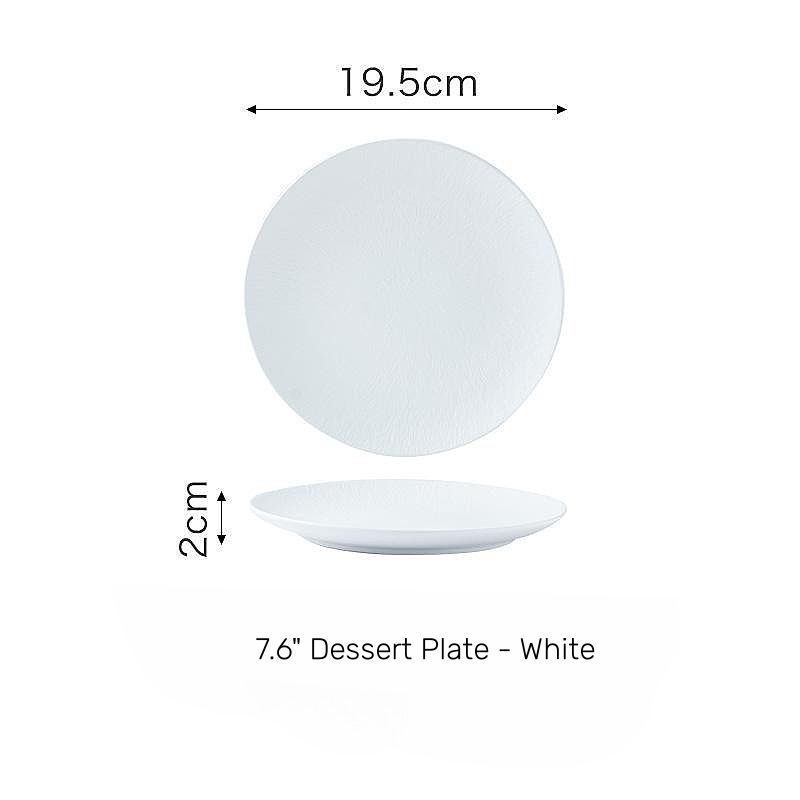 7.6 "จานขนม-ขาว