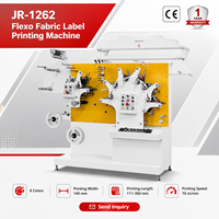 Machine d'impression d'étiquettes textiles Flexo JR-1262, 8 couleurs, largeur 140 mm, imprimante flexographique pour rubans en satin textile