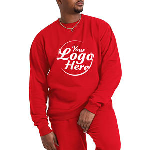 Vintage Embroidery Custom Logo Sweatshirts Long Sleeves Crewneck Pullover <b>Red</b> <b>Hoodies</b> with 3D Print ODM Supply for Autumn Season - Product Image 1