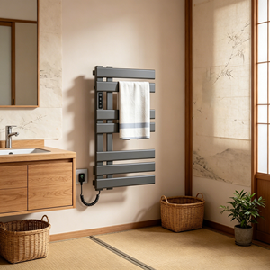 Sèche-serviettes électrique intelligent avec commande vocale par application, étanche IPX4, radiateur mural en acier à faible teneur en carbone - Product Image 5