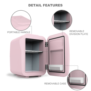 Mini Refrigerador de Plástico OEM de Fábrica, Color Rosa, con Capacidad para 6 Latas de Refresco, <span class=keywords><strong>5</strong></span> Litros, para Frutas y Verduras - Product Image 2