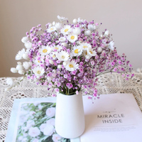 Éternelle rodanthe marguerite naturel ture fleur séchée blanc rose fleur matériel pour Bouquet Fleurs et plantes pour artisanat d'art
