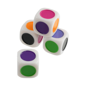 Jeu de société d'enseignement en classe 16mm pour enfants Jeu de société à six faces <span class=keywords><strong>avec</strong></span> points colorés Jeu de voyage pour maison de poupée en plastique - Product Image 5
