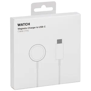 VTOBON untuk jam tangan Apple pengisi daya Cepat magnetik kabel USB-C 1m untuk pengisi daya Iwatch