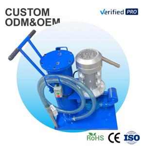 รถเข็นกรองน้ำมันไฮดรอลิกแบบพกพาและเคลื่อนย้ายได้สำหรับน้ำมันไฮดรอลิกและน้ำมันหล่อลื่นชนิดบาง - Product Image 1