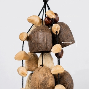 Wholesale Hand‑crafted Natural Fruit Shell Cluster Shaker Bells Cotton Rope Hanging <b>Wind</b> <b>Chime</b> For Sound Therapy - Product Image 2