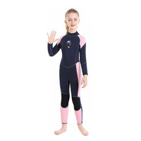 DIVESTAR kustom grosir 3mm Neoprene lengan panjang tetap hangat berselancar berenang Wetsuit pakaian selam untuk anak-anak