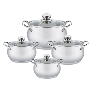 8 Pcs Set Classic Design Stainless Steel Kitchen Cookware Sets <strong>Ollas</strong> Soup Pot Casserole Metal Cooking <strong>Kitchenware</strong> - Product Image 1