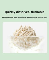 Litière pour chat en tofu écologique, 99 % sans poussière, agglomération rapide, biodégradable, jetable dans les toilettes, emballage personnalisé disponible, 6 L