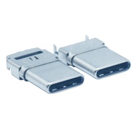 Ventas calientes USB tipo C 24P conector macho Pines de doble fila conector USB SMT Horizontal transmisión de datos de alta velocidad