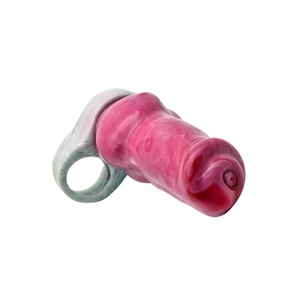 FRRK Dog Knot Cock Penis Sheath Fantasy Animal <b>Dildo</b> Silicone Penis Sleeve Male Delayed Ejaculation Penis Extender Adult Sex Toy - Product Image 2