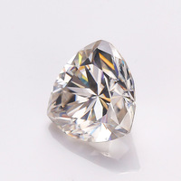 Moissanite blanche en vrac, taille triligne D VVS1, 1 à 5 carats, taille brillant, pour la fabrication de bijoux, vente en gros