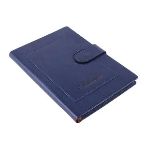 A5压花Logo定制PU皮革日记2021每日磁铁每月计划日记精装笔记本