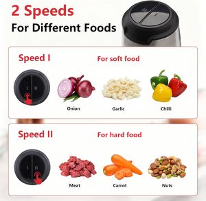 Hachoir Électrique en Verre pour Légumes et Viandes 1000W 2L 3L - Product Image 3