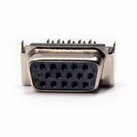 Connecteur DB15 D-SUB mâle-femelle pour circuit imprimé avec vis de fixation, angle droit, 2 rangées, adaptateur de prise, convertisseur P