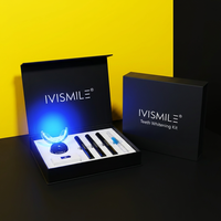 Ivismile OEM Устройство для отбеливания чувствительных зубов, домашний набор для отбеливания под собственной торговой маркой, одобренный SGS, с LED-лампой и гелем для отбеливания зубов