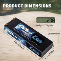 RC 1/8 1/10 مقياس المركبات سيارة الشاحنات قوارب 7.6V 100C 6000mAh 2S عالية الجهد Hardcase RC يبو البطارية