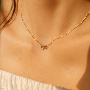 Gemnel 925 Plata brillante Zirconia cúbica dulce corazón colgante significativo recuerdo regalo elegante collar de moda - Product Image 2