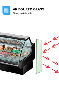 Affichage commercial de refroidisseur d'épicerie de comptoir de service de double couche de supermarché - Product Image 4