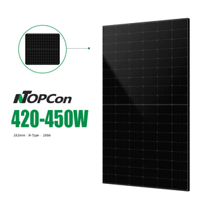 แผงโซลาร์เซลล์ Topcon รับประกัน 30 ปี 450W 440W 430W 420W แบบ Half Cell สีดำทั้งหมด สำหรับโครงการภาครัฐ - Product Image 1