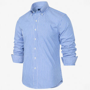 Chemise à manches longues rayée pour <span class=keywords><strong>homme</strong></span> TIANCHEN, chemise de marque de créateur confortable, chemise de luxe de haute qualité # RL-013 - Product Image 2