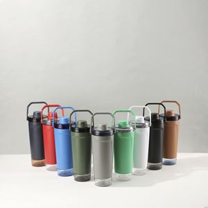 30oz 304 Stainless Steel Vacuum Insulated <b>Thermos</b> <b>Bottle</b> with Large Capacity Hand Cup Straw for Car Use - Product Image 1