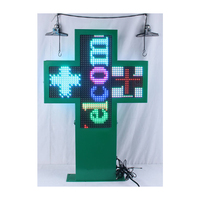 Cross Pharmacy Sign Custom ized Innen-und Außen-Vollfarb-Apotheken laden P6/p8 Led Green Scree Feste Installation Außen