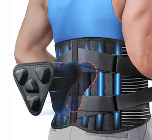 Soporte para la espalda para aliviar el dolor de espalda baja con almohadilla 3D LumbarEVA, cinturón de soporte para la espalda 6X con tiras alternativas para hombres/mujeres