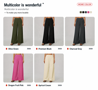 Ensemble de yoga Dingtai pour femme, haut court à col en U et manches longues, pantalon large, brossé, antidérapant, rembourré, effet ventre plat, extensible dans quatre directions, séchage rapide
