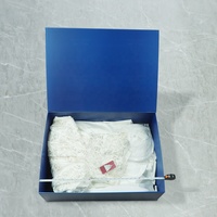 Boîte cadeau magnétique pliable de luxe avec logo personnalisé impression couleur surdimensionnée grande taille Jumbo en carton de couleur bleue