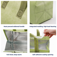 Sac isotherme jetable non tissé à expédition rapide, sac de refroidissement alimentaire en aluminium pour fruits, boissons, thé, sacs à emporter