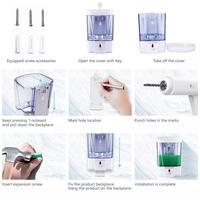 Distributeur automatique de savon à montage mural, distributeur commercial de désinfectant pour les mains, pour le gel liquide de support de salle de bain
