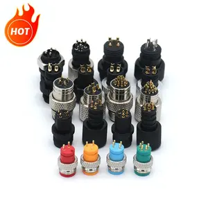 IP65 IP67 IP68 M12 4 pin không thấm nước nhôm kết nối không thấm nước kết nối dây 4pin điện áp thấp kết nối không thấm nước 8Pin