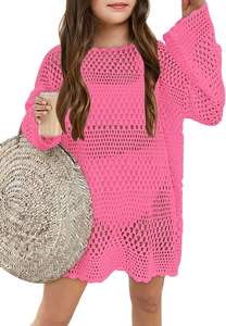 Traje <span class=keywords><strong>de</strong></span> Baño Transparente para Niñas, Manga Larga, Ropa <span class=keywords><strong>de</strong></span> <span class=keywords><strong>Playa</strong></span> para Niñas, Vestido <span class=keywords><strong>de</strong></span> <span class=keywords><strong>Playa</strong></span> <span class=keywords><strong>de</strong></span> Ganchillo, Traje <span class=keywords><strong>de</strong></span> Baño - Product Image 3