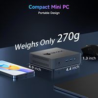 Mini PC Bmax B3 Pro Intel N4500 (jusqu'à 2,8 GHz) 8 Go de RAM 256 Go SSD Double 4K WiFi 5 5.0 Intel UHD Graphics Professionnel/Domestique