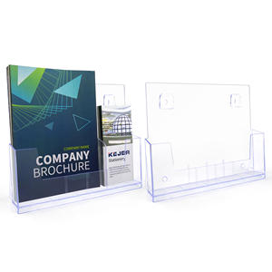 حامل أوراق سطح مكتب أكريليك شفاف ، حامل كتيب أدبي ، حامل عرض مستندات معارض تجارية - Product Image 1